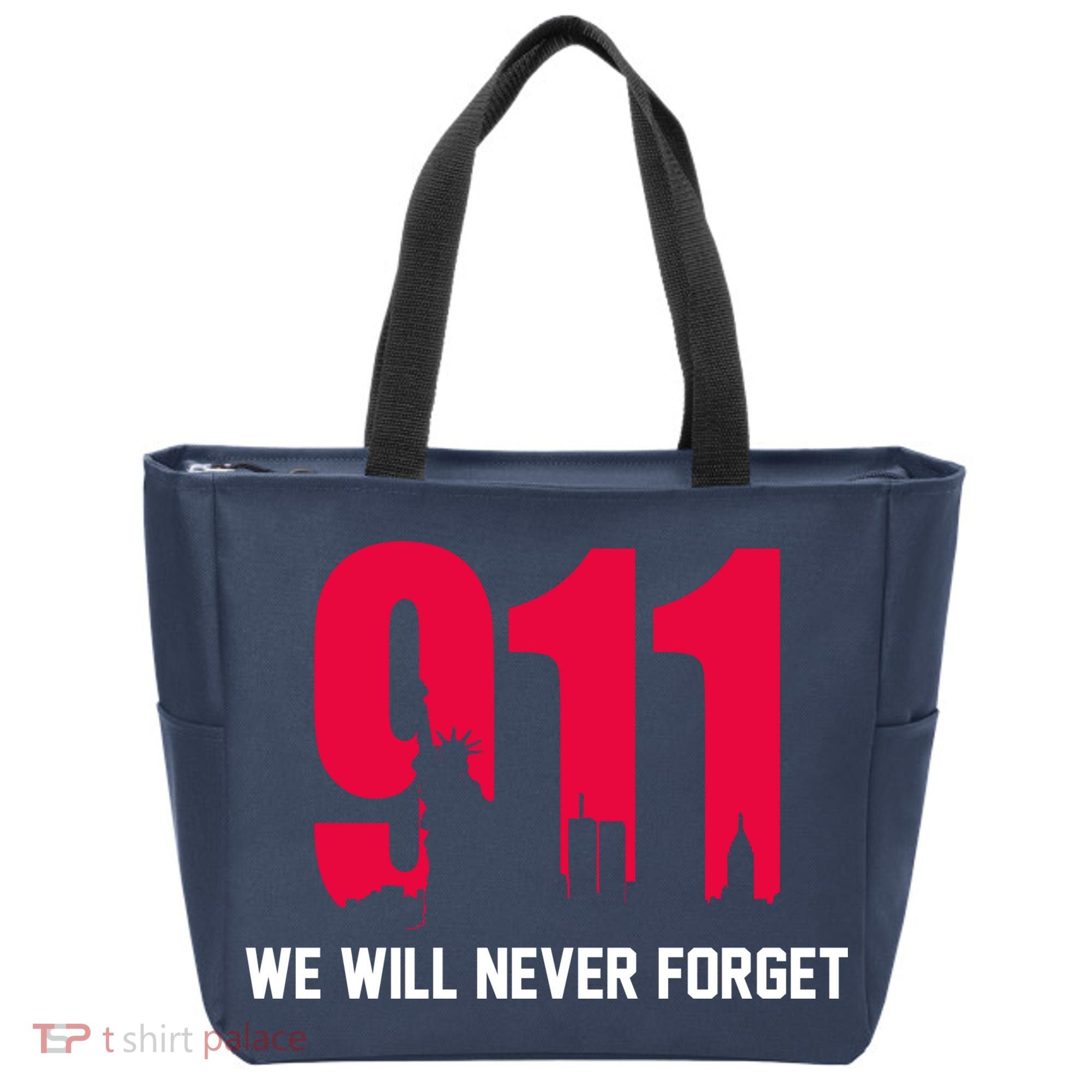 9-11 We Will Never Forget Tote Bag