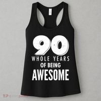 90 Whole Years of Being Awesome Birthday Women's Tank Top thumb 3
