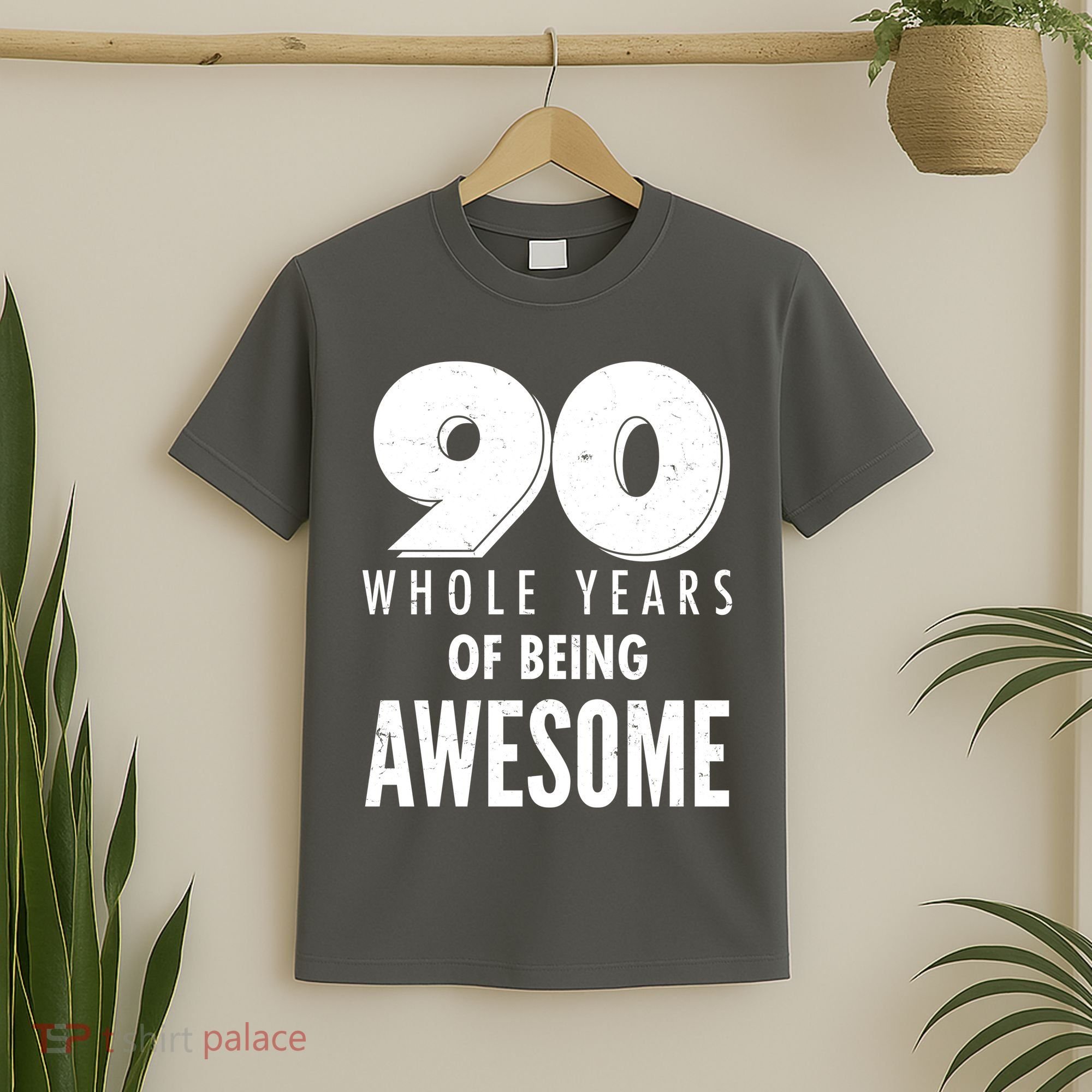 90 Whole Years of Being Awesome Birthday T-Shirt