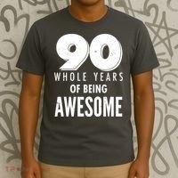 90 Whole Years of Being Awesome Birthday T-Shirt thumb 3