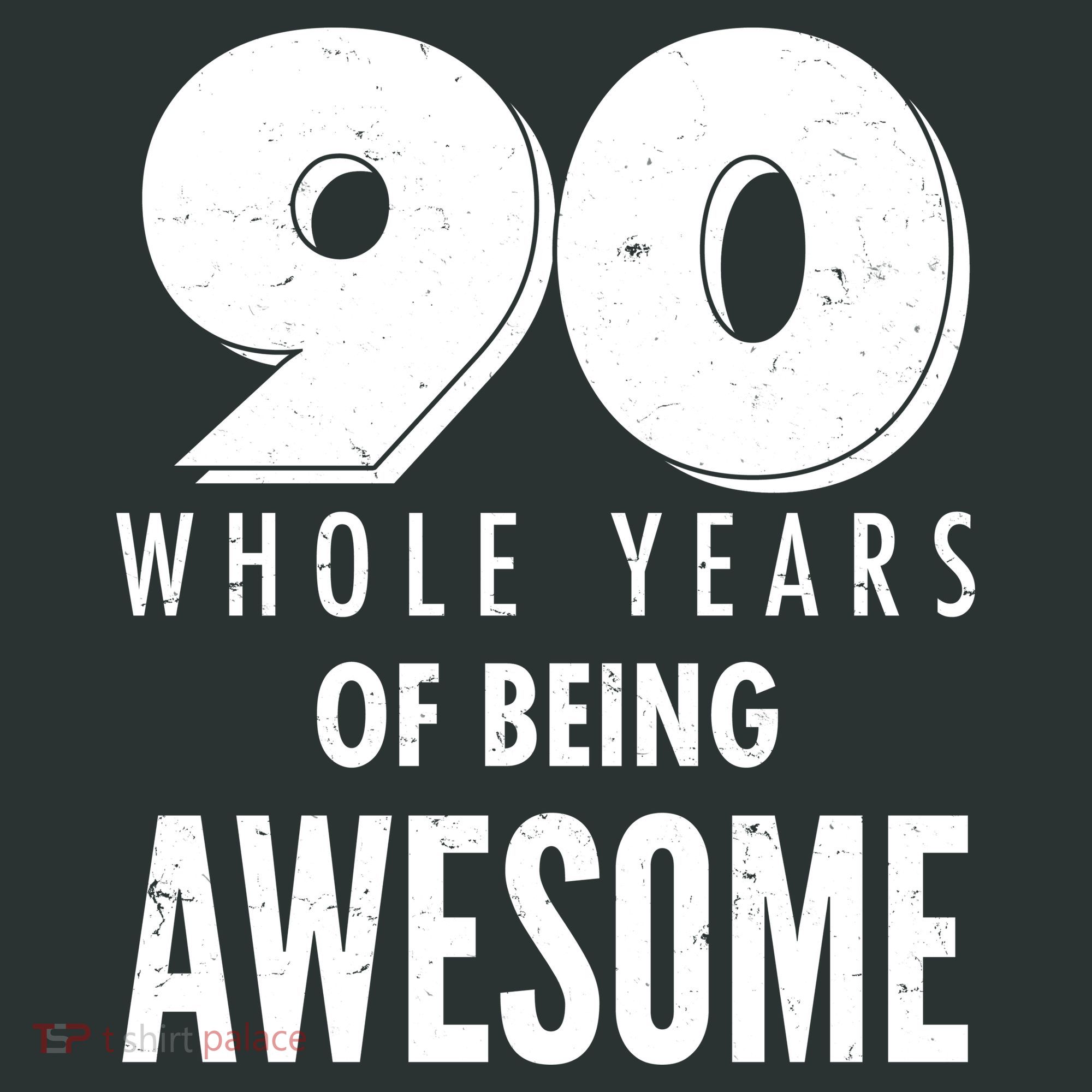 90 Whole Years of Being Awesome Birthday Mousepad