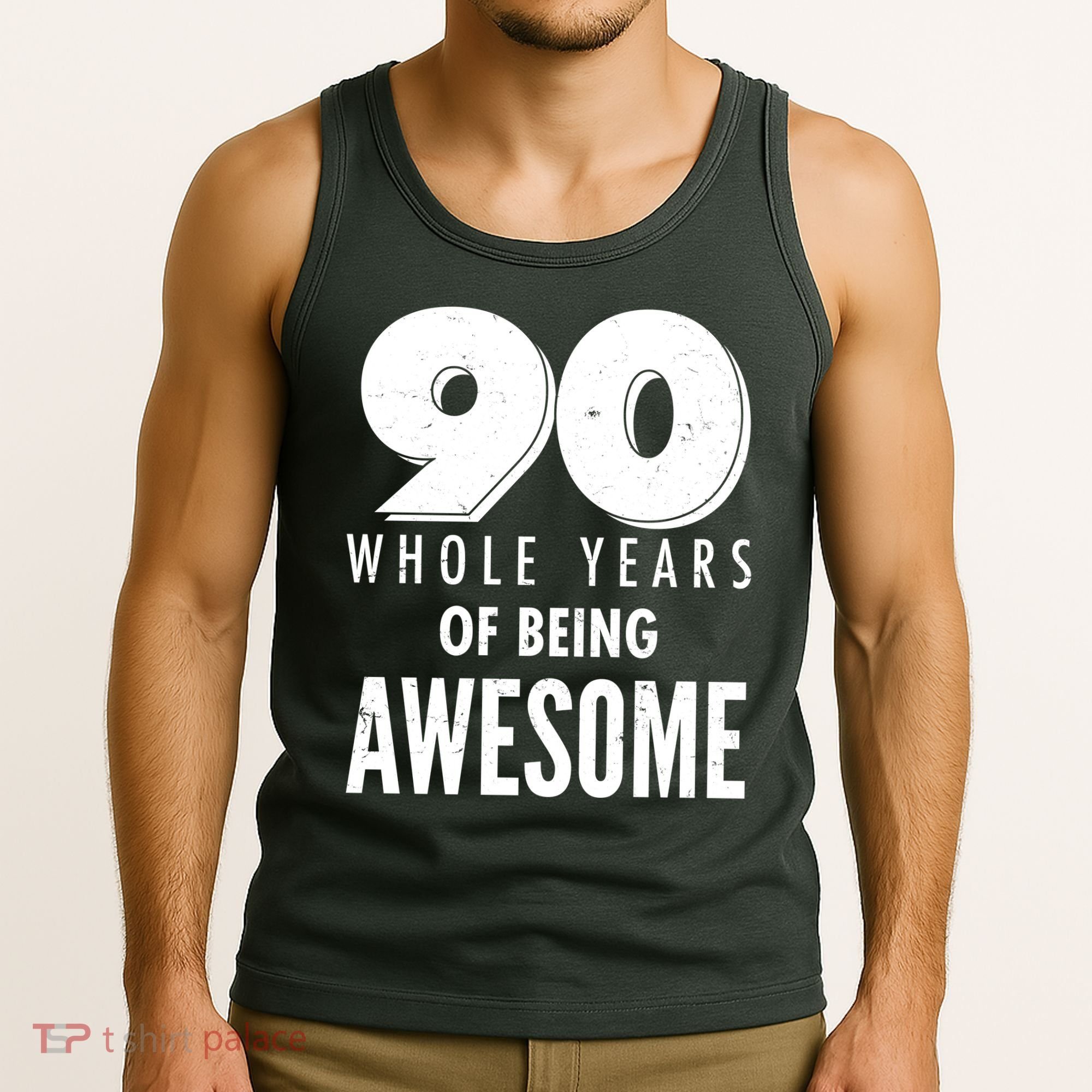 90 Whole Years of Being Awesome Birthday Tank Top