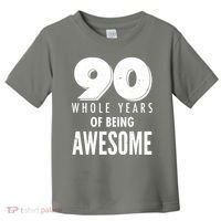 90 Whole Years of Being Awesome Birthday Toddler T-Shirt thumb 0