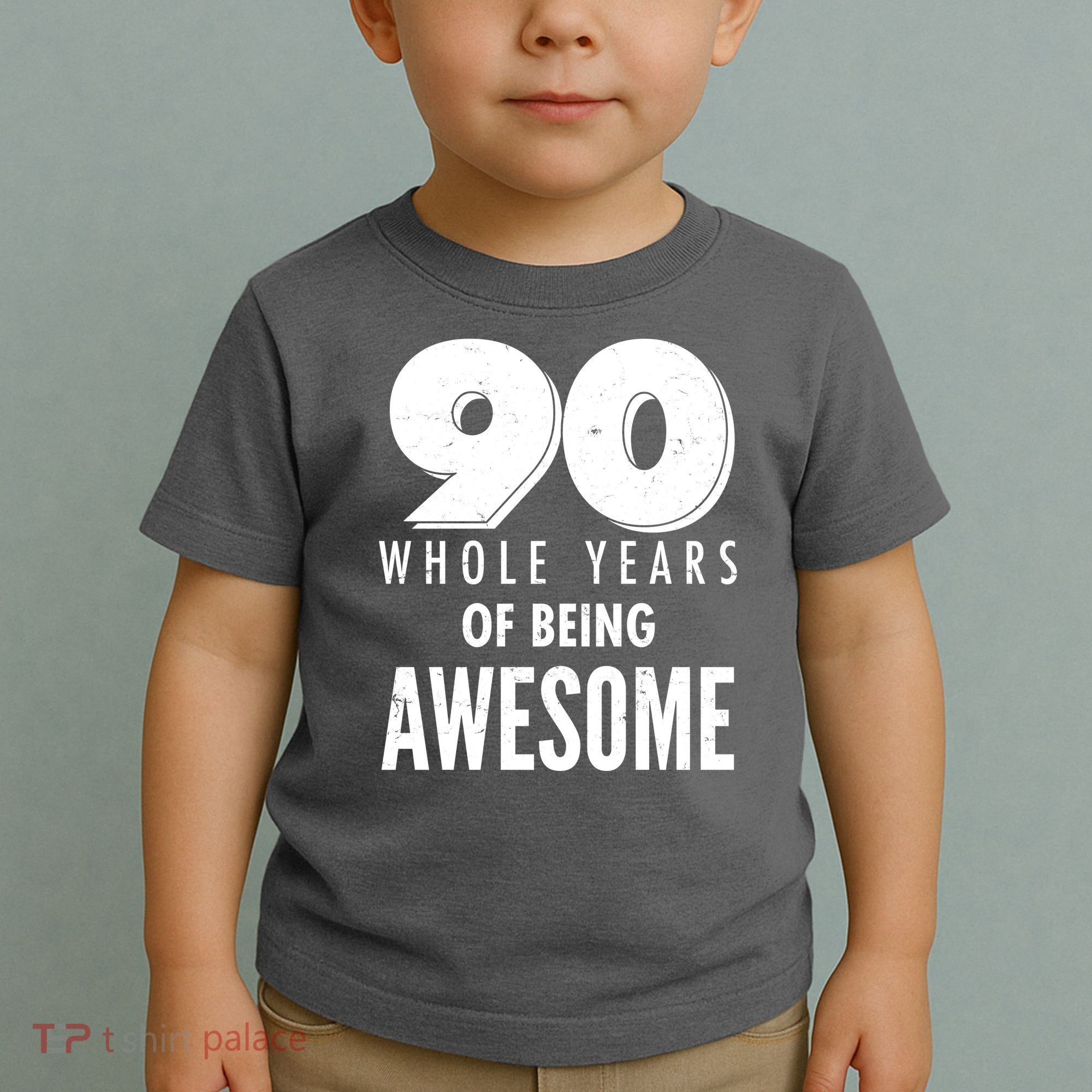 90 Whole Years of Being Awesome Birthday Toddler T-Shirt