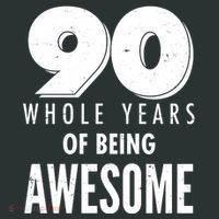 90 Whole Years of Being Awesome Birthday Toddler T-Shirt thumb 4