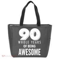90 Whole Years of Being Awesome Birthday Tote Bag thumb 0