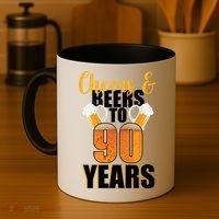 90th Birthday Cheers & Beers To 90 Years Coffee Mug thumb 4