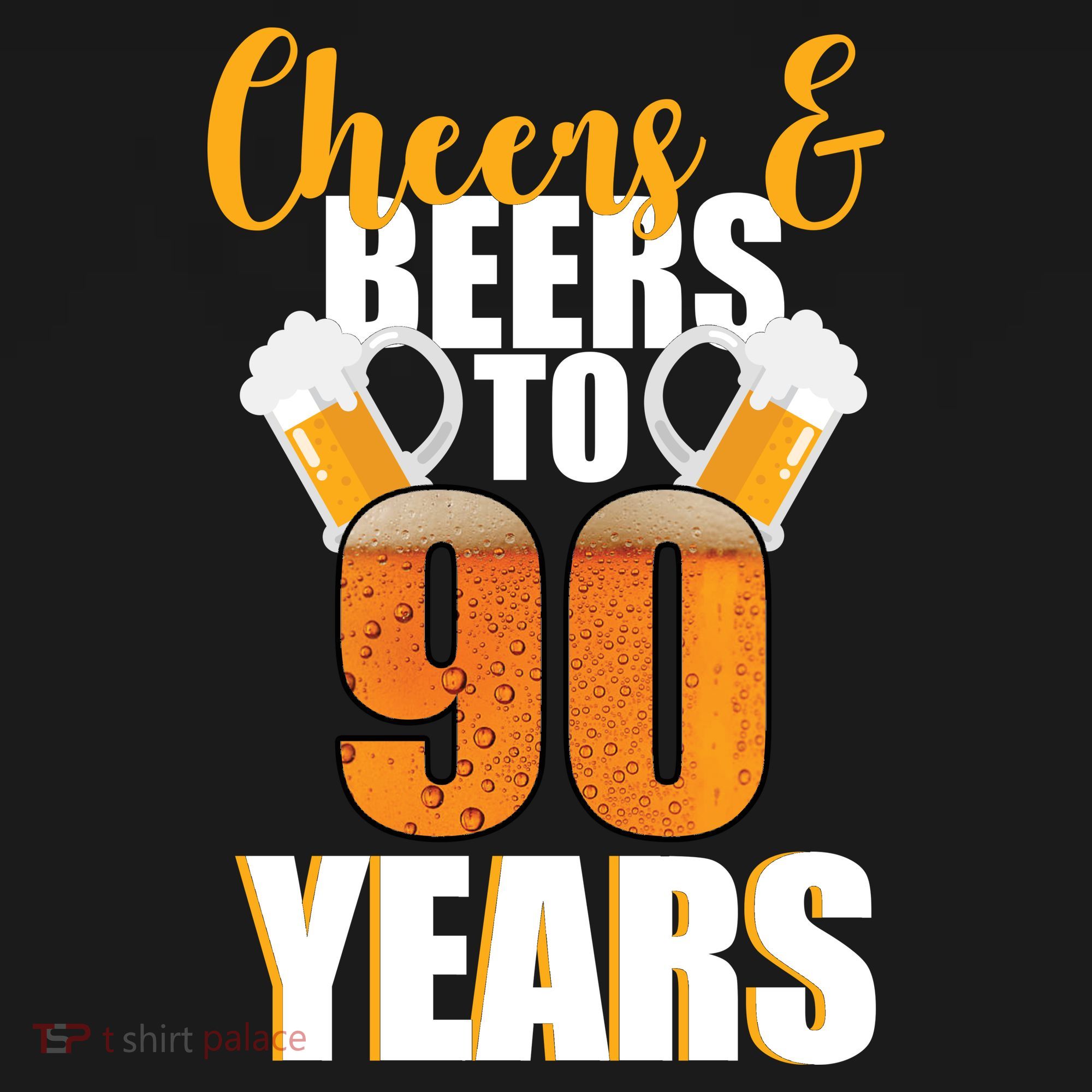 90th Birthday Cheers & Beers To 90 Years Ornament