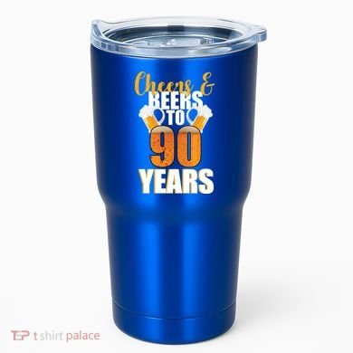 90th Birthday Cheers & Beers To 90 Years Tumbler