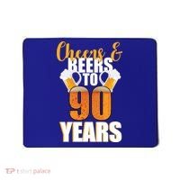 90th Birthday Cheers & Beers To 90 Years Mousepad thumb 0