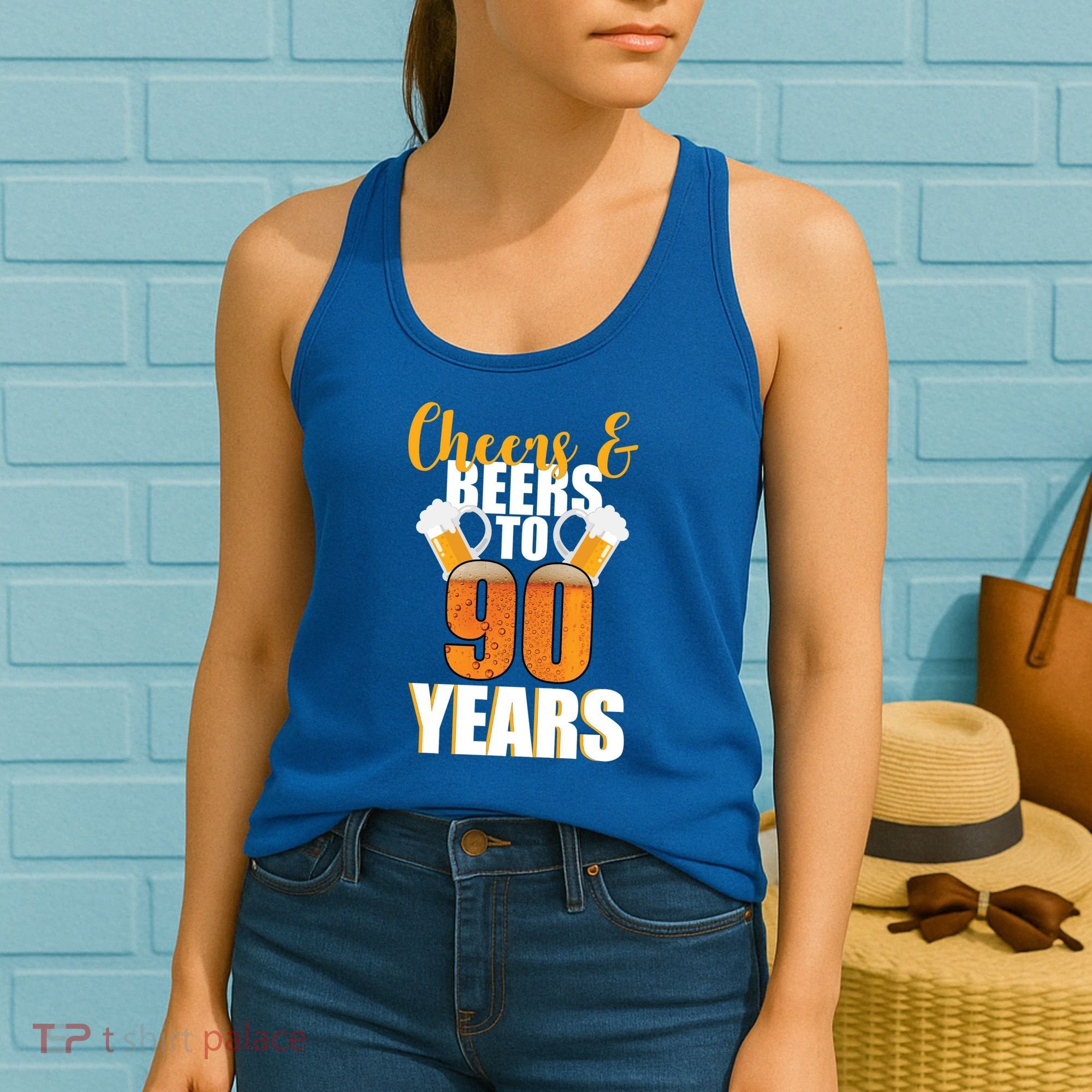 90th Birthday Cheers & Beers To 90 Years Women's Tank Top