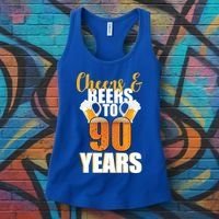 90th Birthday Cheers & Beers To 90 Years Women's Tank Top thumb 3