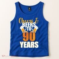 90th Birthday Cheers & Beers To 90 Years Tank Top thumb 2