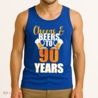 90th Birthday Cheers & Beers To 90 Years Tank Top thumb 3