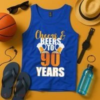 90th Birthday Cheers & Beers To 90 Years Tank Top thumb 4
