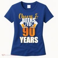 90th Birthday Cheers & Beers To 90 Years Women's T-Shirt thumb 0