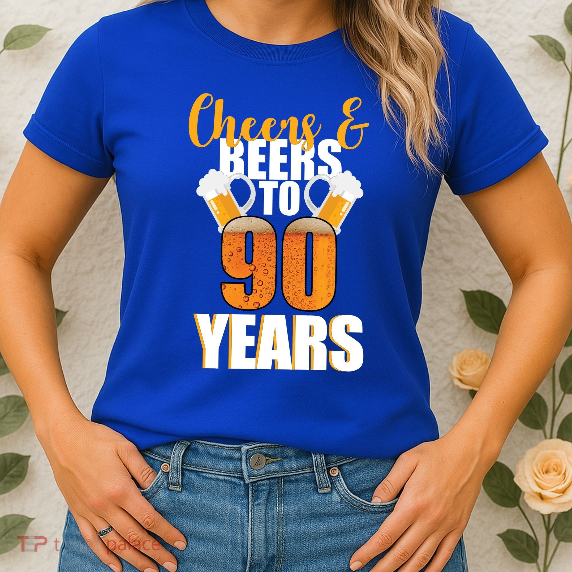 90th Birthday Cheers & Beers To 90 Years Women's T-Shirt