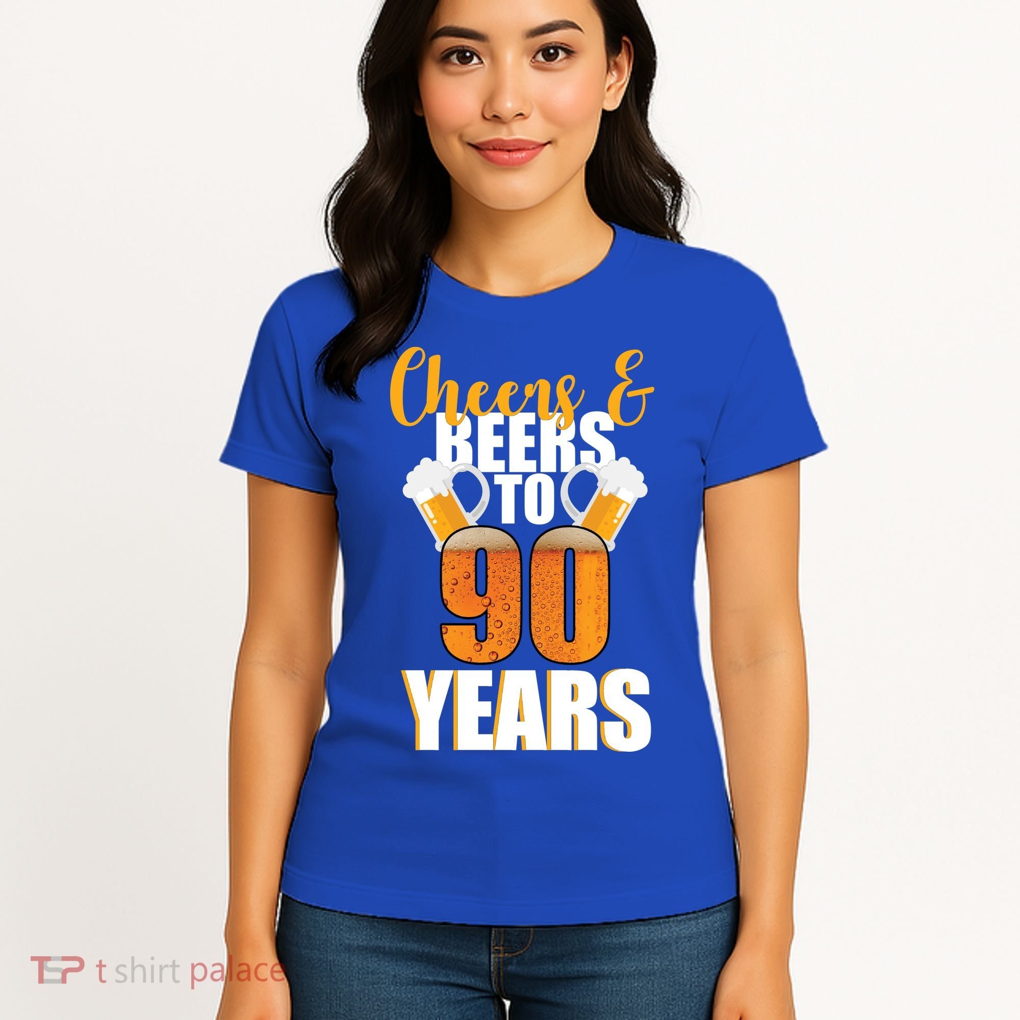 90th Birthday Cheers & Beers To 90 Years Women's T-Shirt