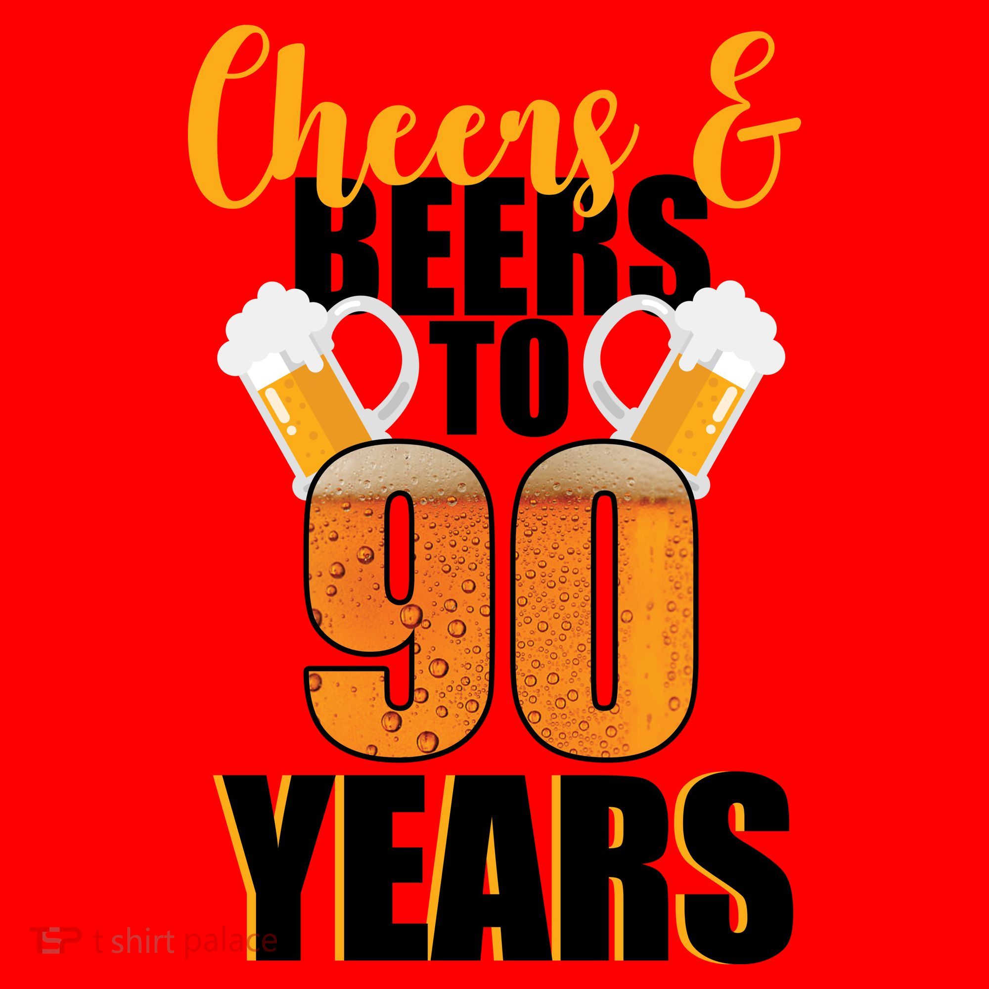 90th Birthday Cheers & Beers To 90 Years Santa Hat