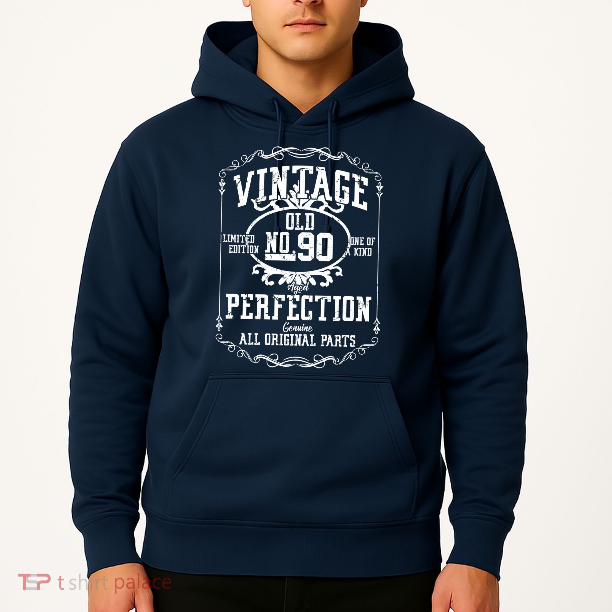 90th Birthday Genuine All Original Parts Hoodie