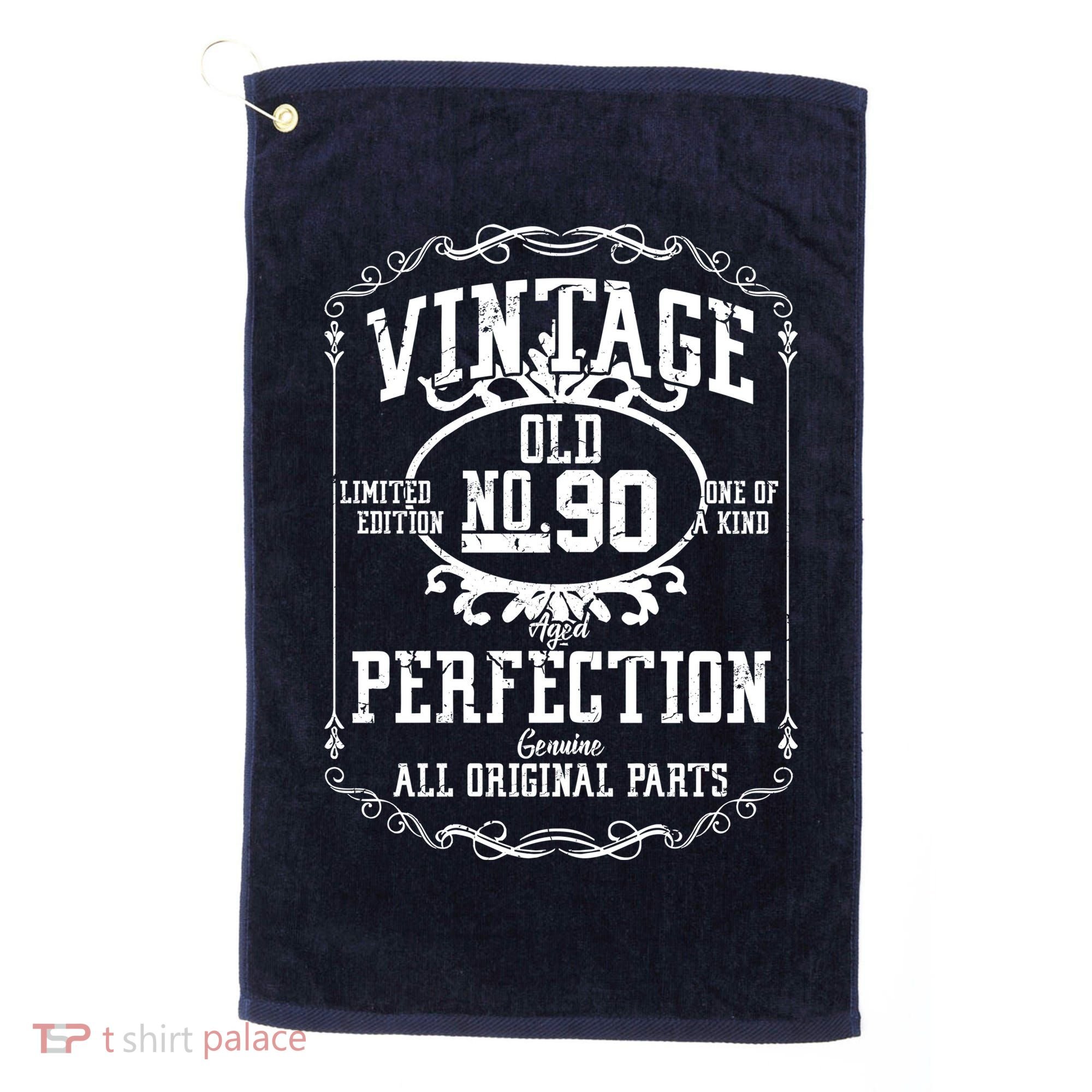90th Birthday Genuine All Original Parts Golf Towel