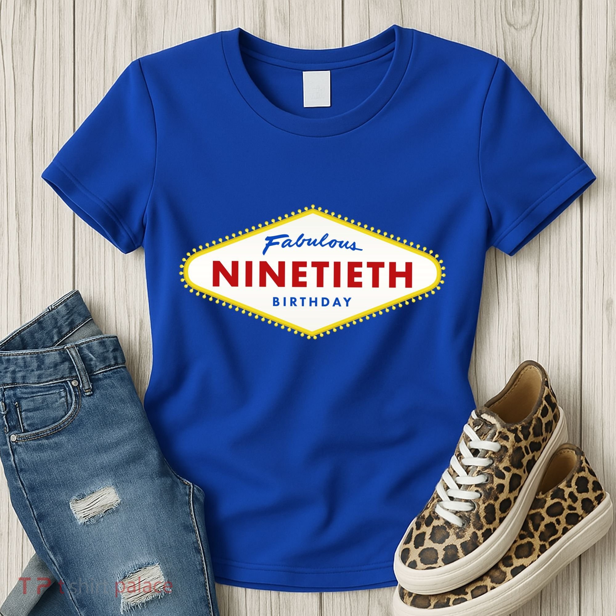 90th Birthday Las Vegas Fabulous Ninetieth  Women's T-Shirt