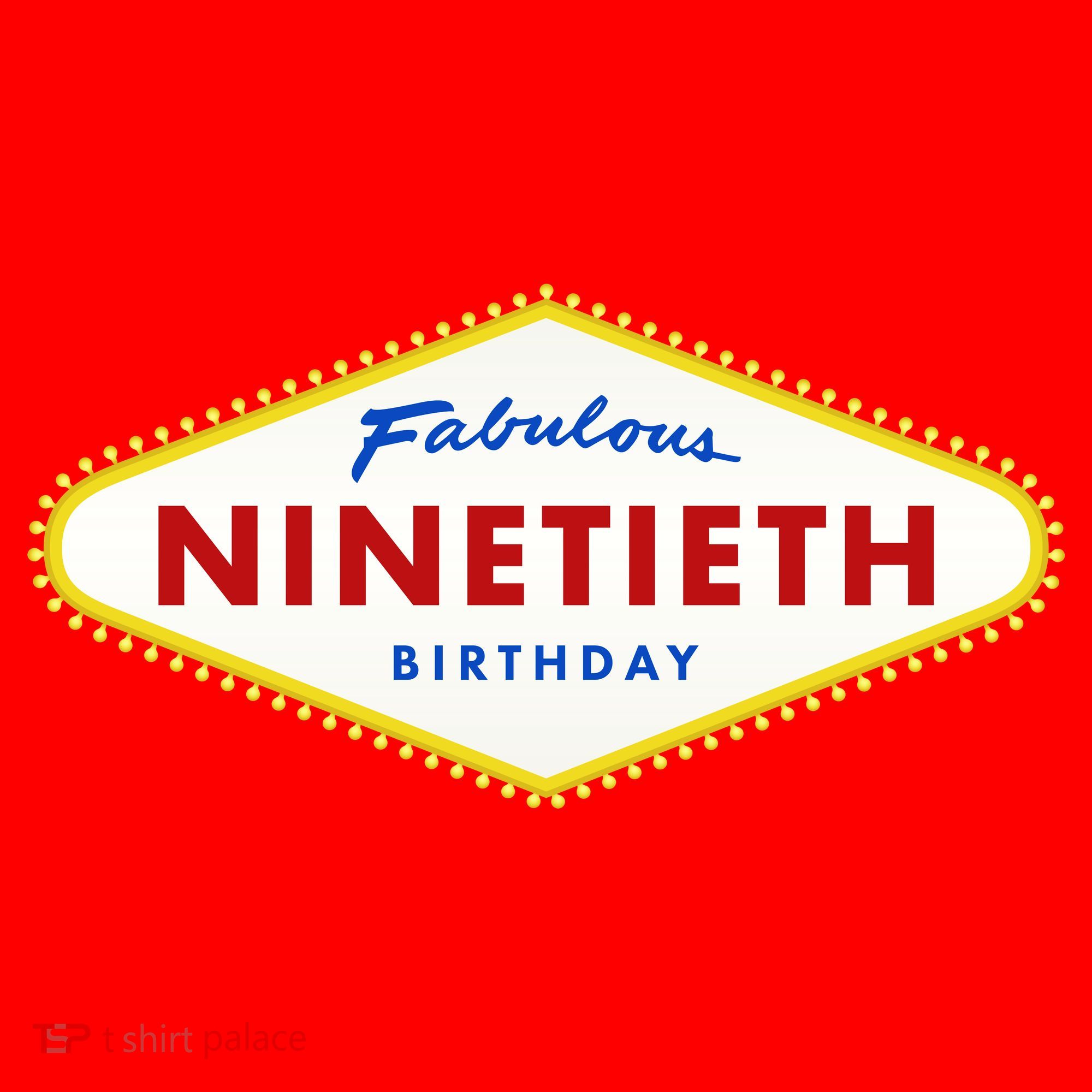 90th Birthday Las Vegas Fabulous Ninetieth  Santa Hat