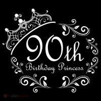 90th Birthday Princess Ornament thumb 1