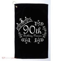 90th Birthday Princess Golf Towel thumb 0