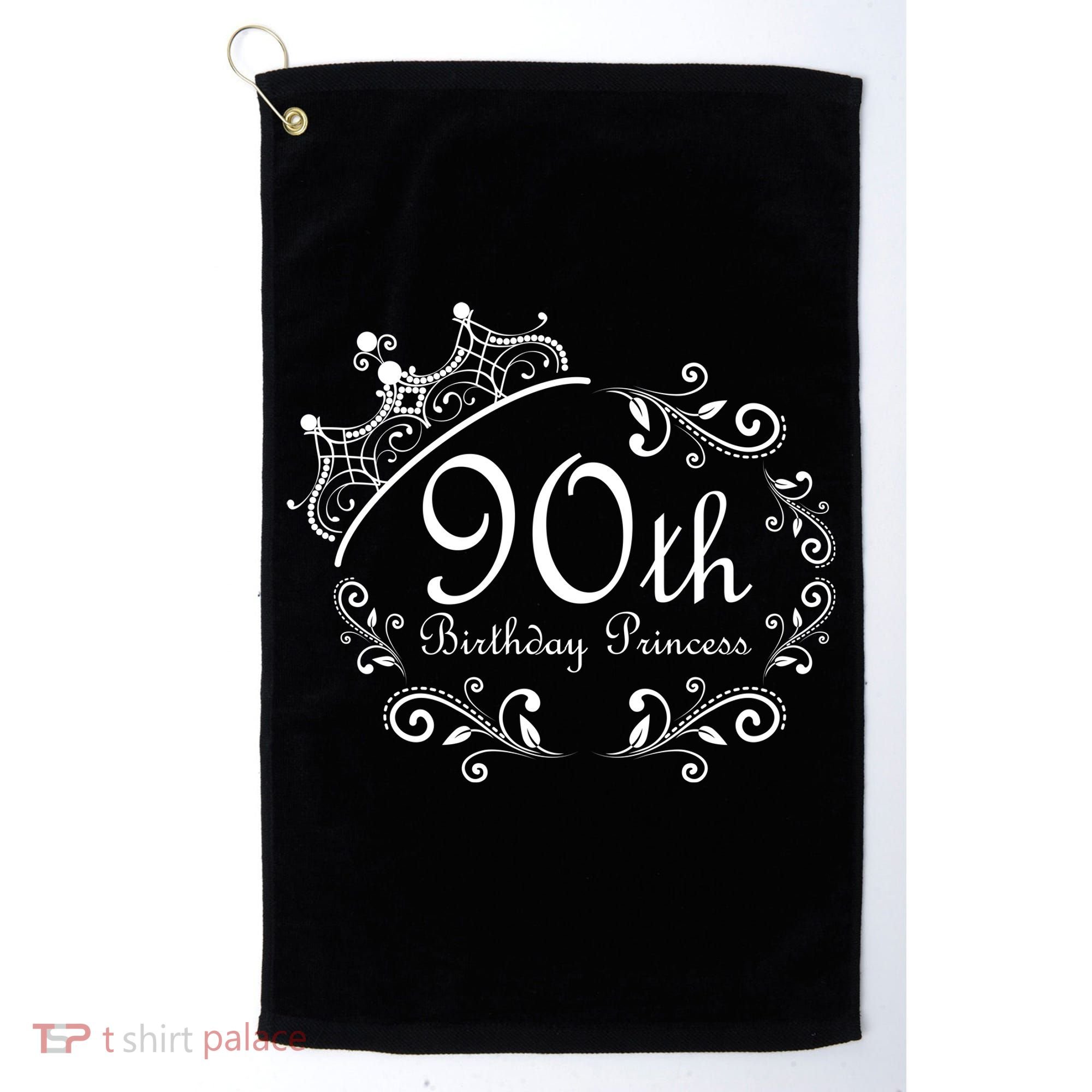 90th Birthday Princess Golf Towel