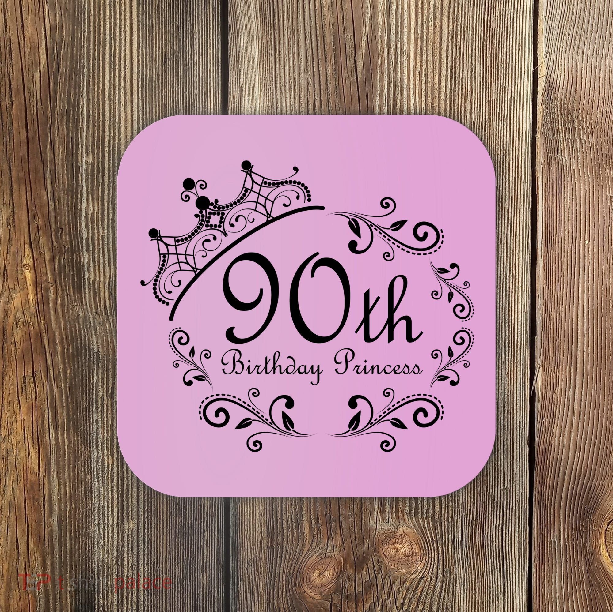 90th Birthday Princess Coaster