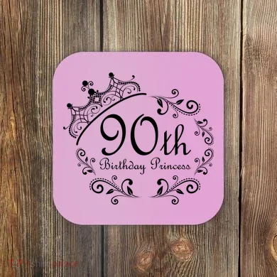 90th Birthday Princess Coaster