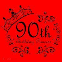90th Birthday Princess Santa Hat thumb 1