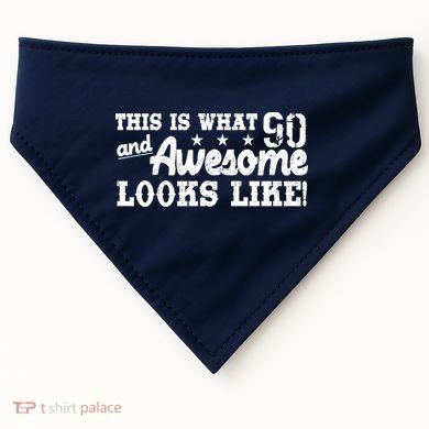 90th Birthday This Is What Awesome Looks Like  USA-Made Doggie Bandana