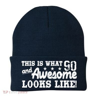 90th Birthday This Is What Awesome Looks Like  Beanie