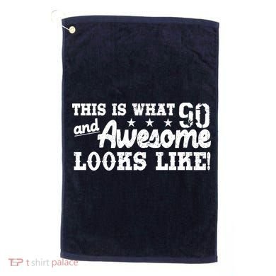 90th Birthday This Is What Awesome Looks Like  Golf Towel