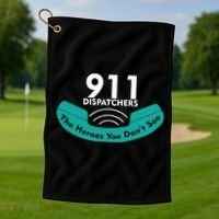 911 Dispatcher The Heroes You Don't See Golf Towel thumb 1