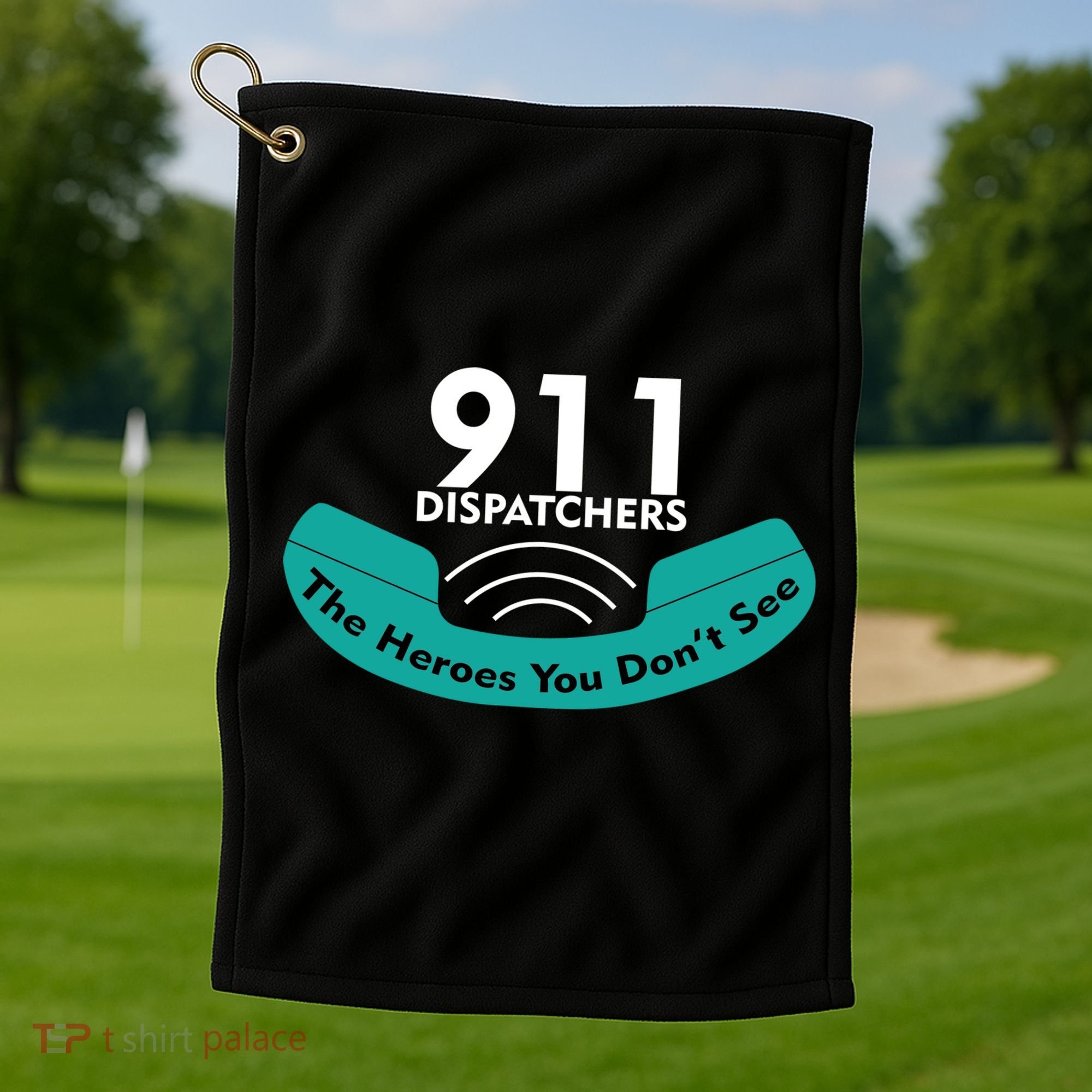 911 Dispatcher The Heroes You Don't See Golf Towel