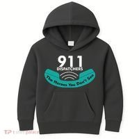 911 Dispatcher The Heroes You Don't See Kids Hoodie thumb 0