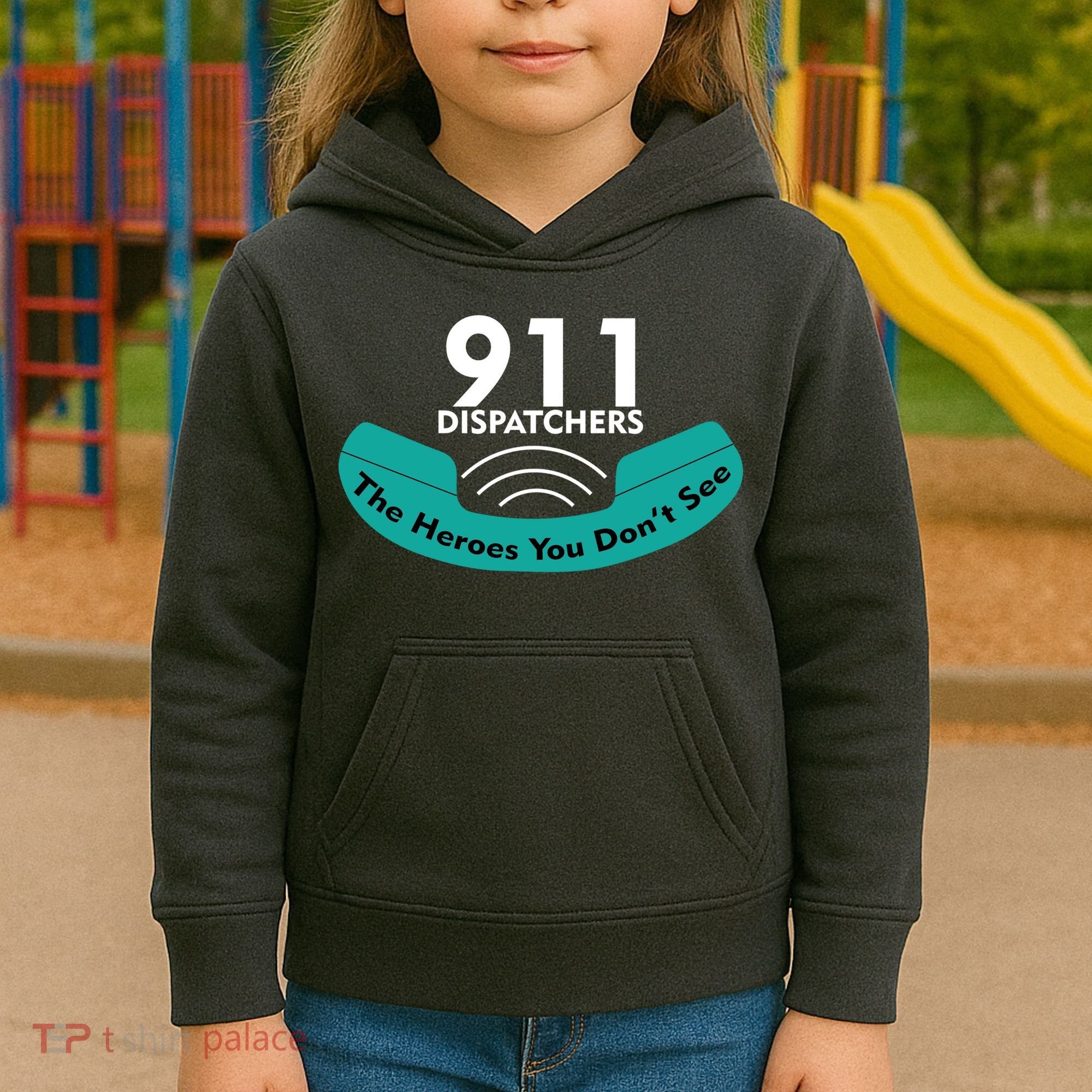 911 Dispatcher The Heroes You Don't See Kids Hoodie