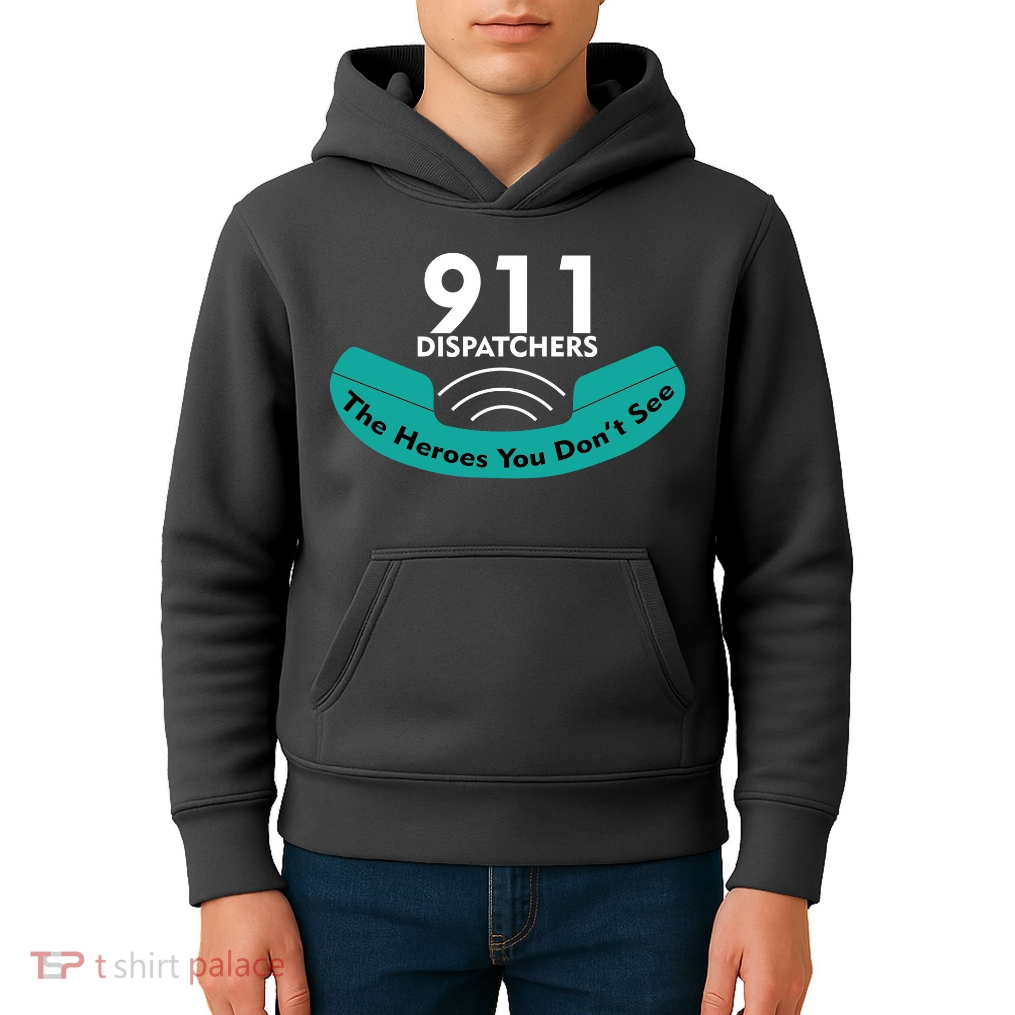 911 Dispatcher The Heroes You Don't See Kids Hoodie