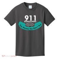 911 Dispatcher The Heroes You Don't See Kids T-Shirt thumb 0