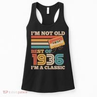 90th 1936 Birthday Retro I'm Not Old I'm A Classic Best Of Cassette Tape  Women's Tank Top thumb 0