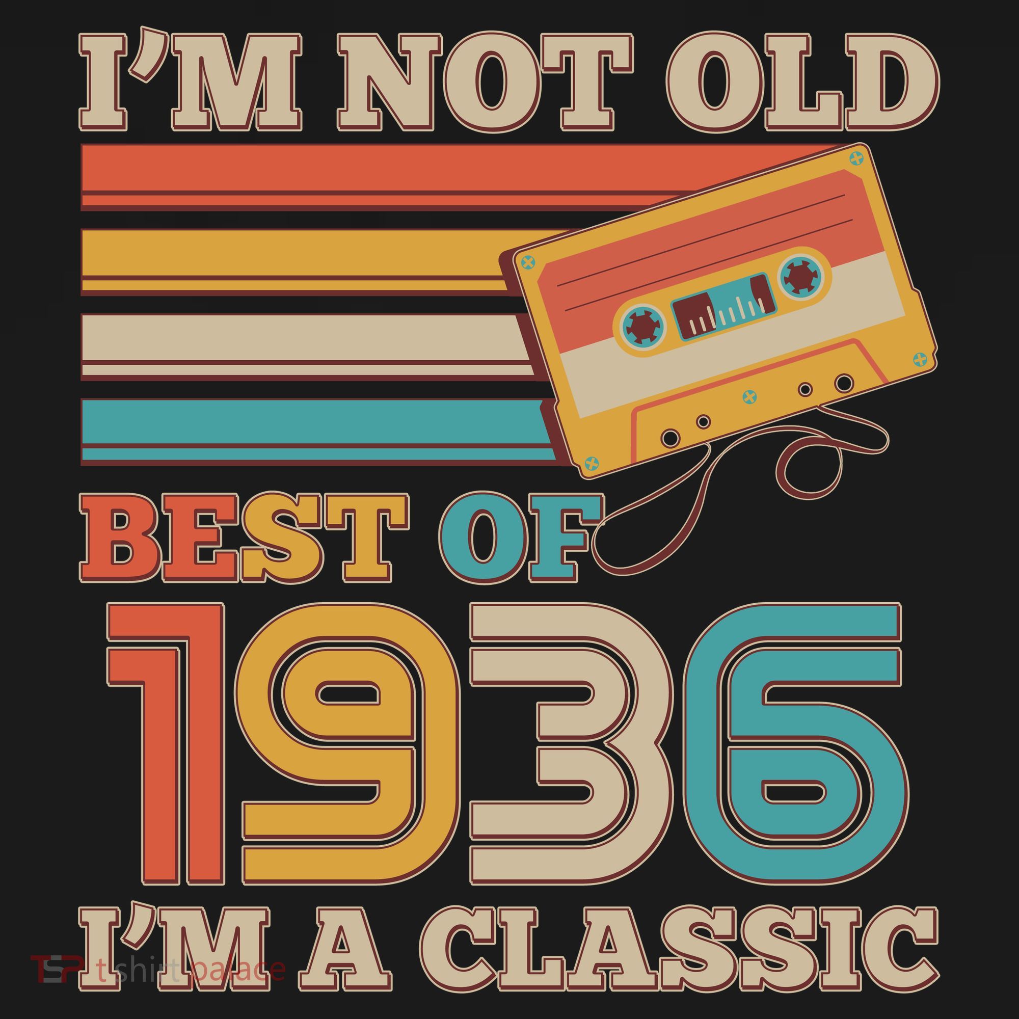 90th 1936 Birthday Retro I'm Not Old I'm A Classic Best Of Cassette Tape  Women's Tank Top