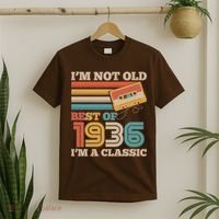 90th 1936 Birthday Retro I'm Not Old I'm A Classic Best Of Cassette Tape  T-Shirt thumb 2