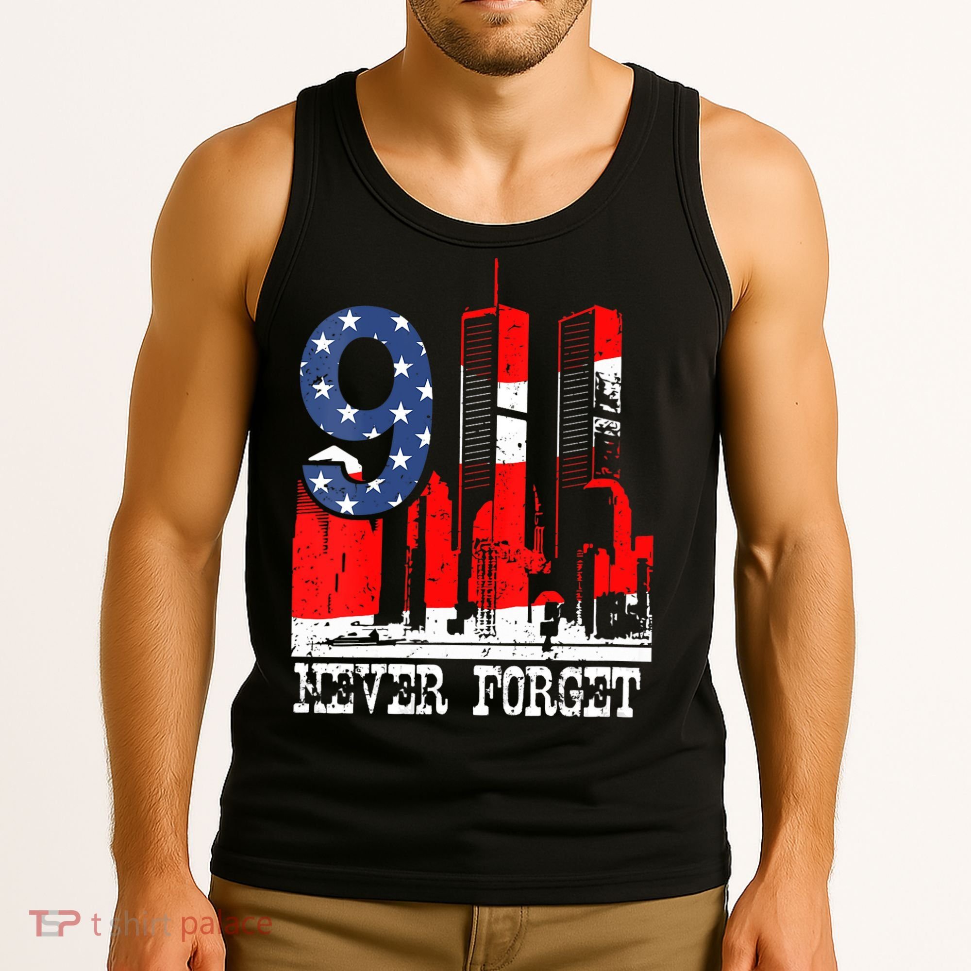 9/ 11 Never Forget Patriot Day Tank Top