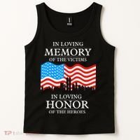 9 11 Never Forget, In Loving Memories Of Heros, Memorial Day Tank Top thumb 2