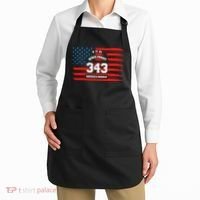 9 11 Never Forget, Firefighter 343 America Bravest Apron thumb 2