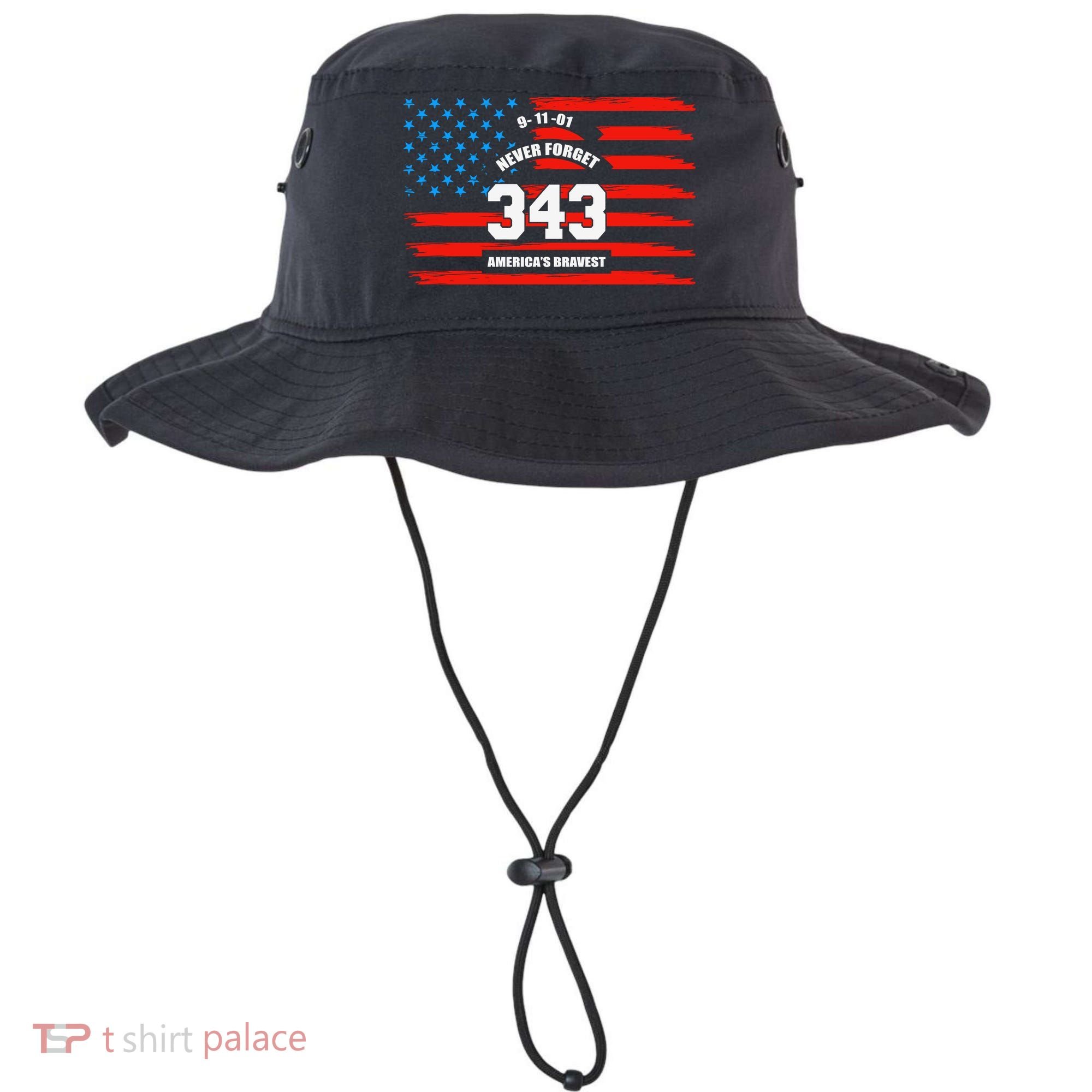 9 11 Never Forget, Firefighter 343 America Bravest Bucket Hat