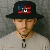 9 11 Never Forget, Firefighter 343 America Bravest Bucket Hat thumb 2